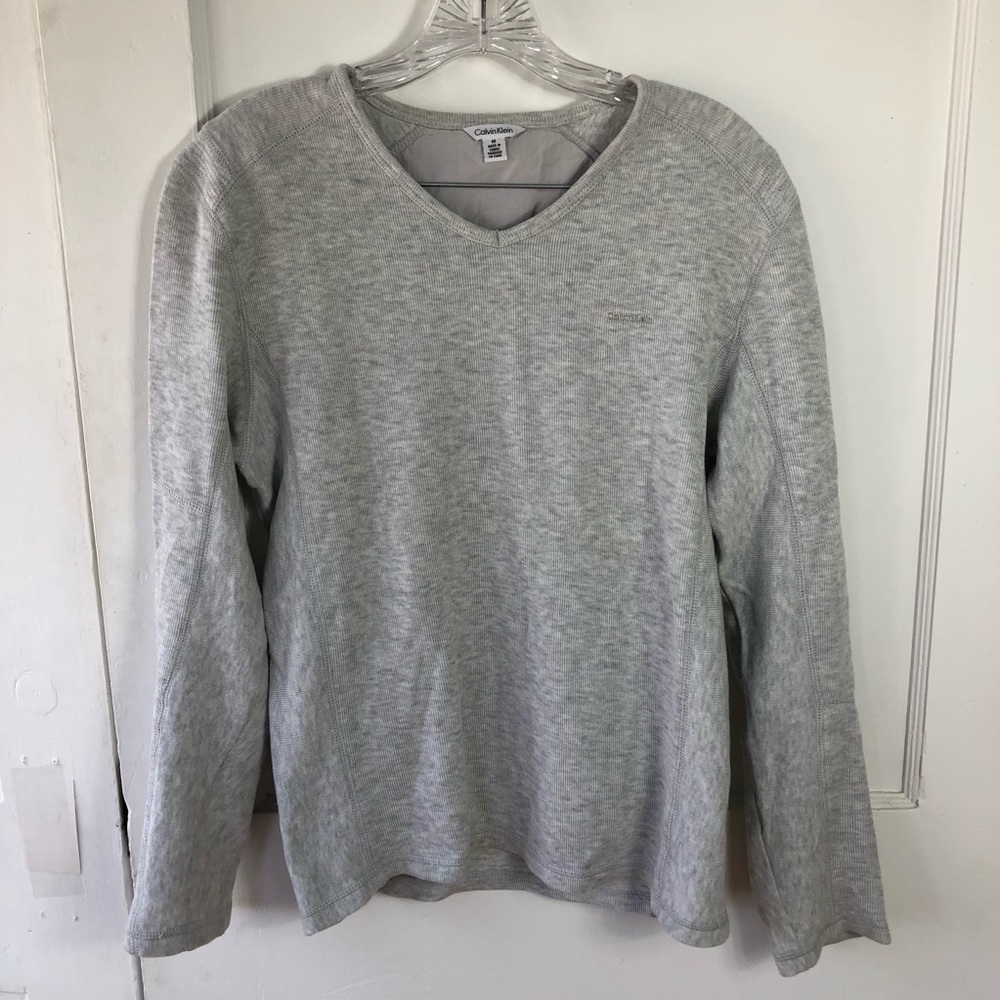 Men’s Calvin Klein V Neck Ribbed Sweater